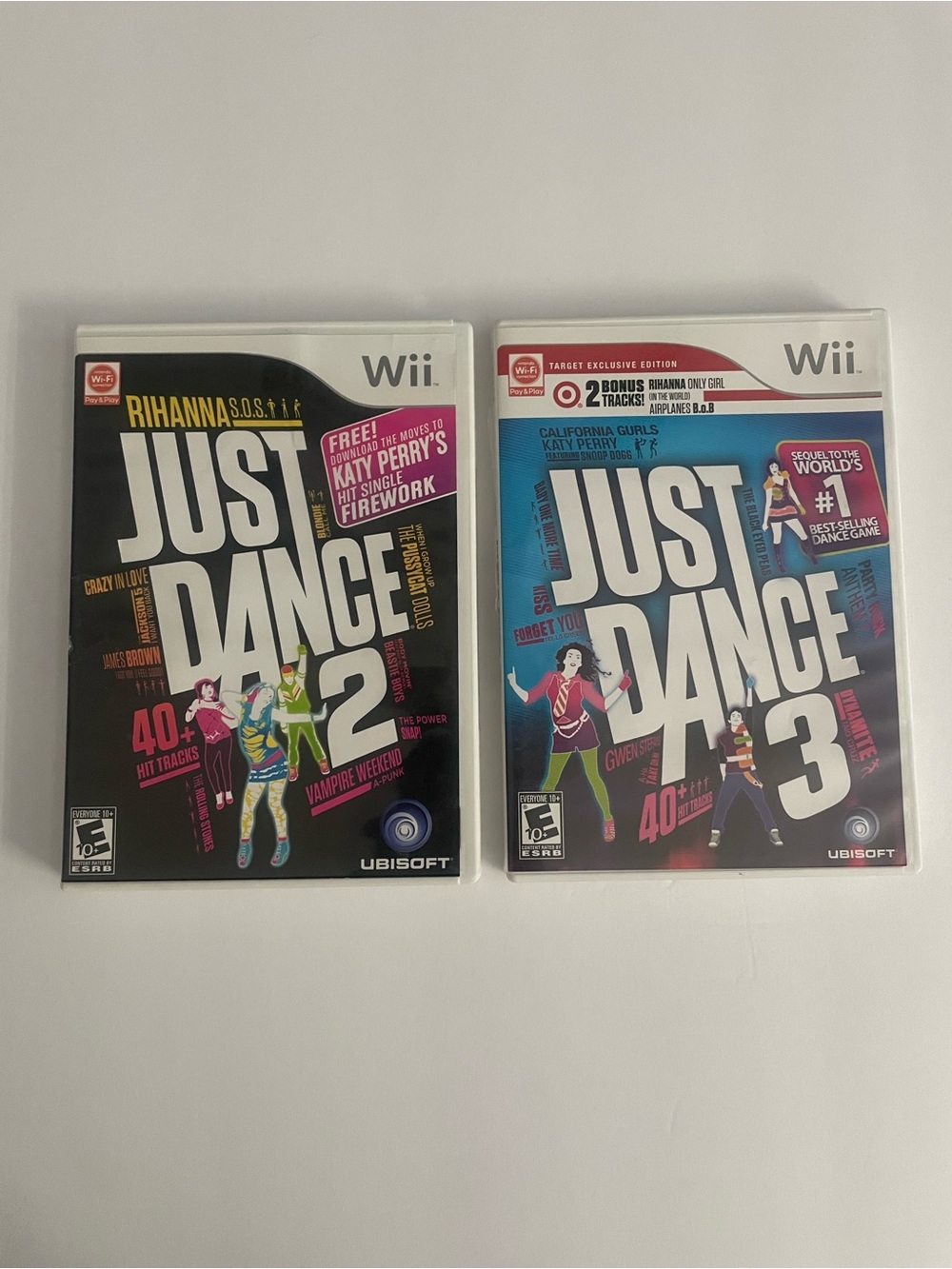 Just Dance 2 & 3 Nintendo Wii 2 Game Lot Target Exclusive Edition